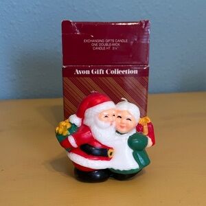 Vintage Avon Festive Santa and Mrs. Claus Candle